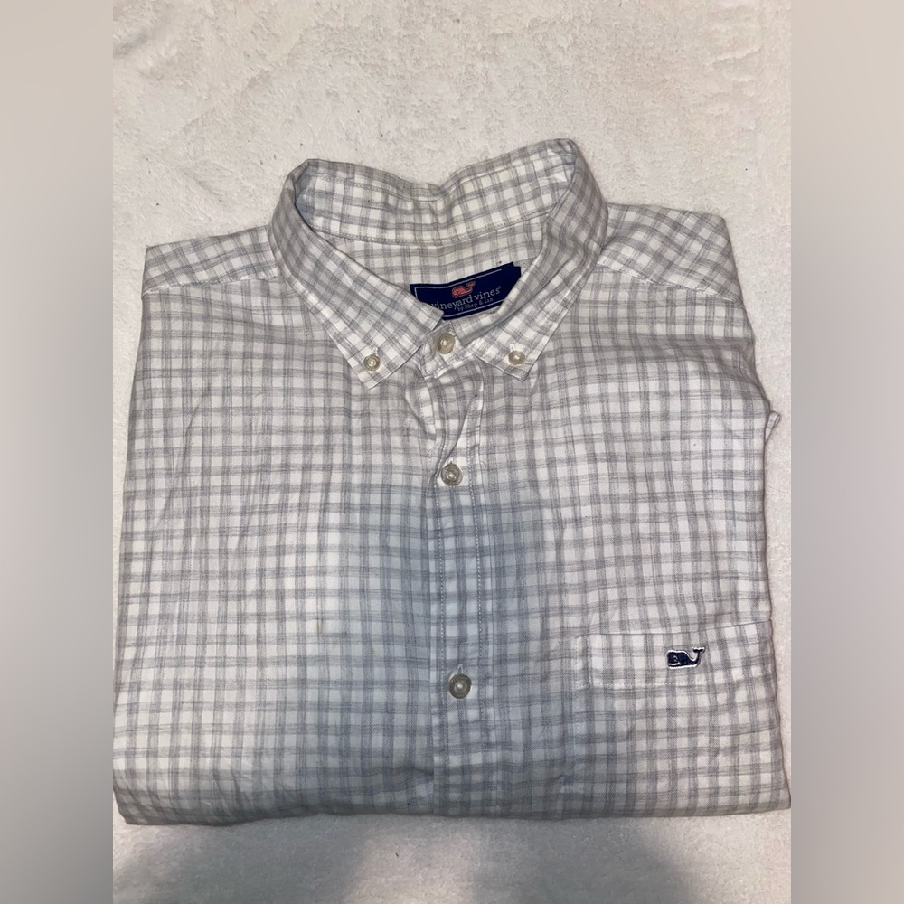 Vineyard Vines Men's Large Classic Fit Tucker Shirt Plaid Long Sleeve